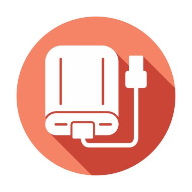 harici sabit disk simgesi, vektör illüstrasyonu basit tasarım