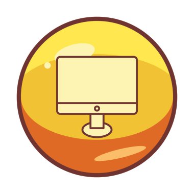 Ekran simgesi vektör illüstrasyonunu izle