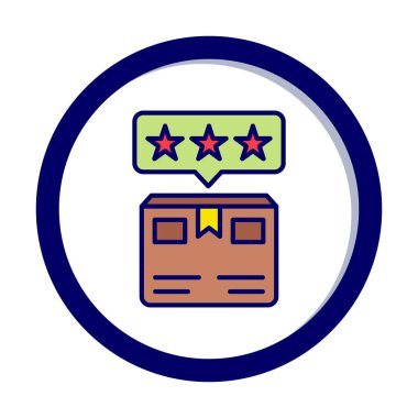 Teslimat kutusu simgesi, vektör illüstrasyonu basit tasarım