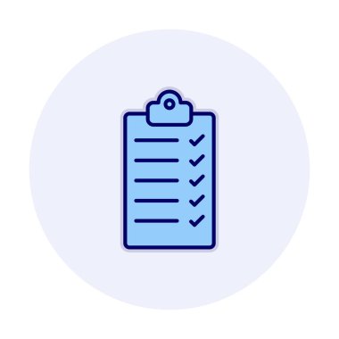 Kontrol listesi vektör simgesi modern basit vektör illüstrasyonu