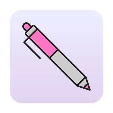 Kalem düz simgesi. Vektör çizim