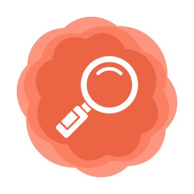 Büyüteç simgesi düz stil. Loupe renk simgesini ara. Vektör illüstrasyonu 