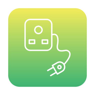 Fiş ve Soket, web simgesi basit tasarım 