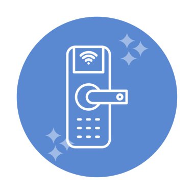 Akıllı Kapı simgesi vektör çizimi