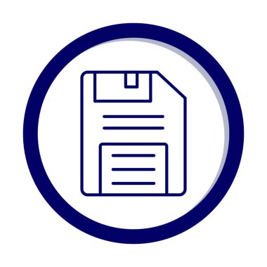 Basit Disket simgesi, vektör illüstrasyonu