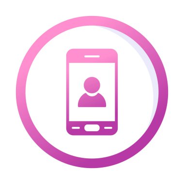 Mobil Kullanıcı simgesi vektör çizimi