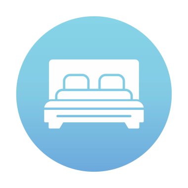 yastıklı yatak vektör simgesi modern basit tasarım