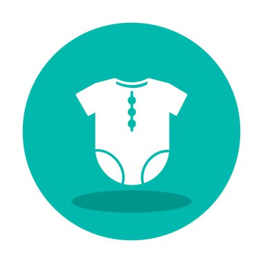 Bebek Kıyafeti Simgesi, Bebek Giysisi, Vektör İllüstrasyonu