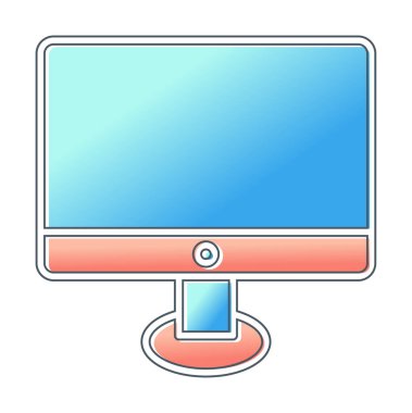 Ekran simgesi vektör illüstrasyonunu izle