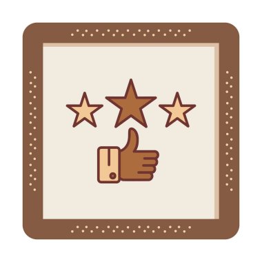 derecelendirme vektörü renk çizgisi simgesi 