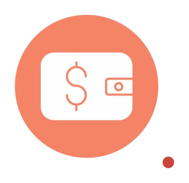 cüzdan vektör simgesi basit illüstrasyon