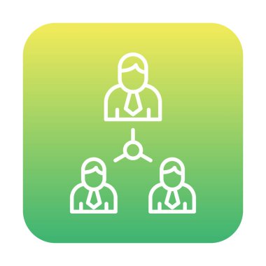 Basit düz yönetim simgesi vektör illüstrasyonu  