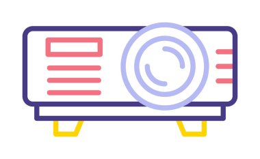 Projektör simgesi basit illüstrasyon vektörü