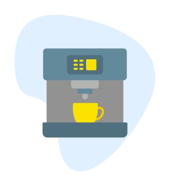 kahve makinesi simgesini, vektör çizim