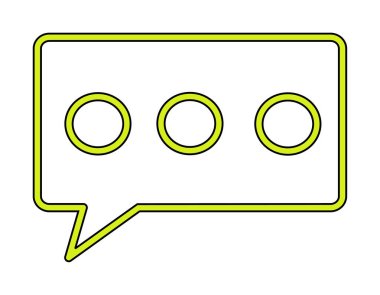 Basit sohbet simgesi, konuşma balonu, vektör illüstrasyonu