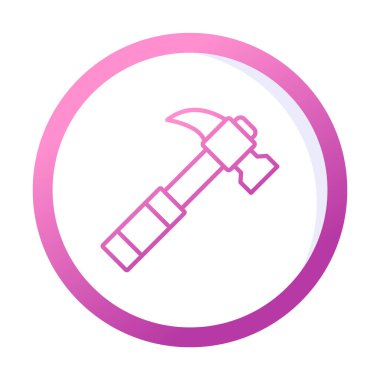 Çekiç ikonu vektör illüstrasyonu