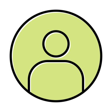 kullanıcı simgesi işaret vektörü çizimi 