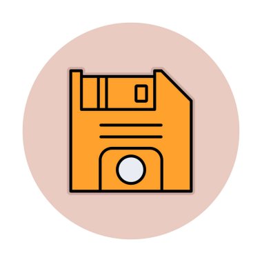 Basit Disket simgesi, vektör illüstrasyonu