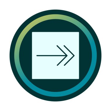 Sağ Ok simgesi, vektör illüstrasyonu basit tasarım