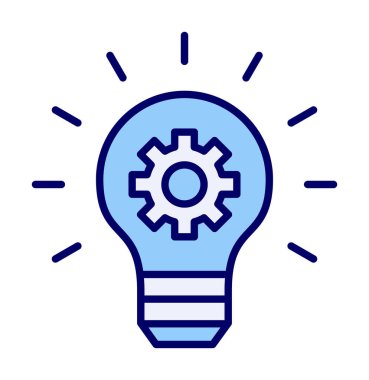 Fikir ampul ikonu vektör illüstrasyonu             