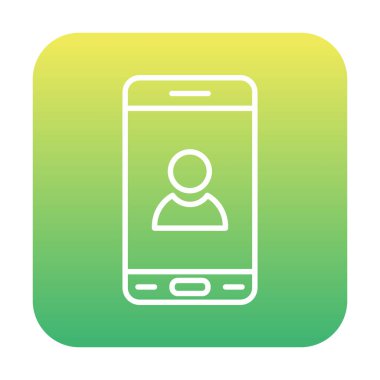 Mobil Kullanıcı simgesi vektör çizimi