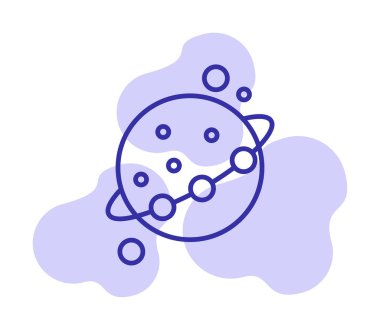 Gezegenler simgesi, vektör illüstrasyonu