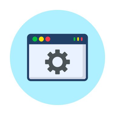 Web Sayfa Ayarları. simge basit illüstrasyon