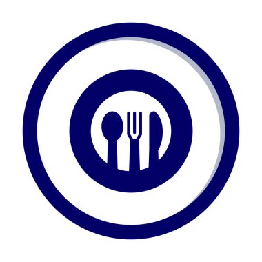 Modern çatal bıçak simgelerinin vektör çizimi                