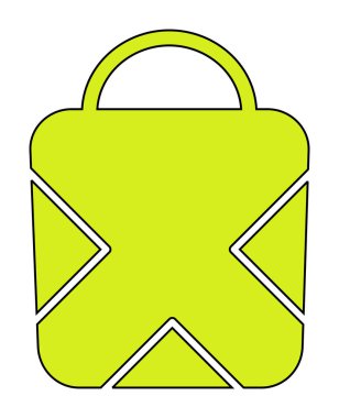 Alışveriş poşeti simgesi, vektör illüstrasyonu 