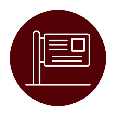 Reklam panosu. Web simgesi basit illüstrasyon