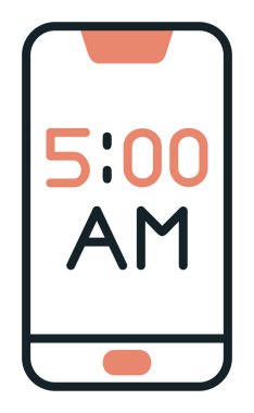 Smartphone Alarm simgesi vektör çizimi