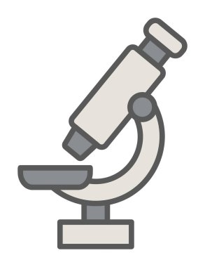 Mikroskop. Web simgesi basit illüstrasyon               