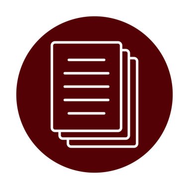 belge simgesi, vektör illüstrasyonu basit tasarım