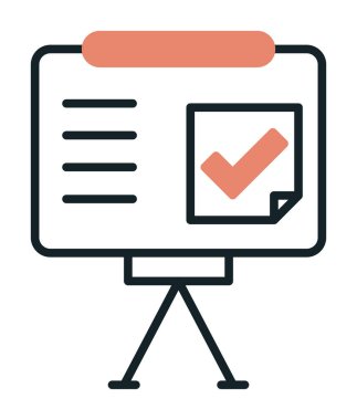 Beyaz arkaplan üzerindeki sunum tamamlanmış vektör illüstrasyonuName