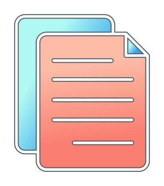 belge düz simgesi, vektör illüstrasyonu 