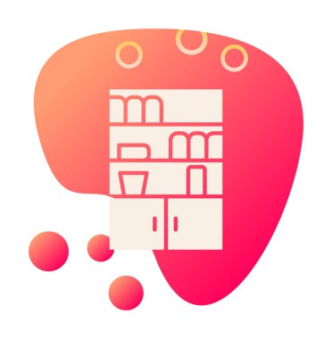 Dolap simgesi, vektör illüstrasyonu basit tasarım