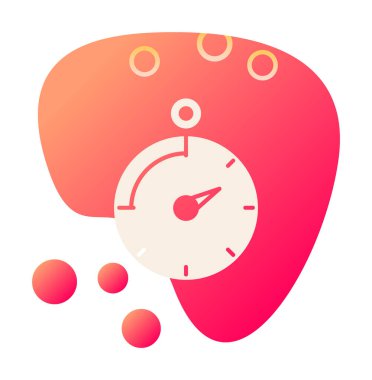 Saat, zamanlayıcı simgesi vektör çizimi 