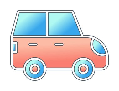 Araba düz simgesi. Vektör çizim 