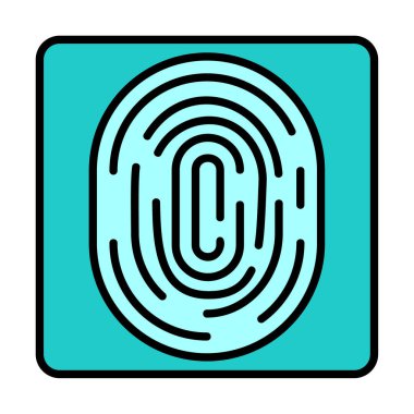 parmak izi ikonu vektör illüstrasyonu