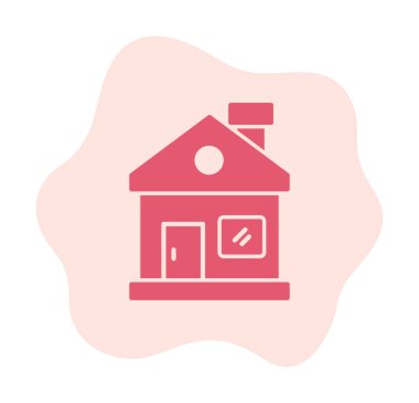 Ev. Web simgesi basit illüstrasyon