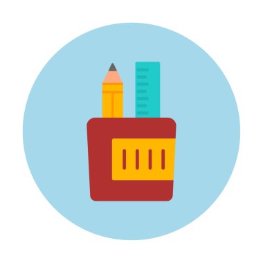 Kırtasiye web simgesi beyaz arkaplanda izole edildi