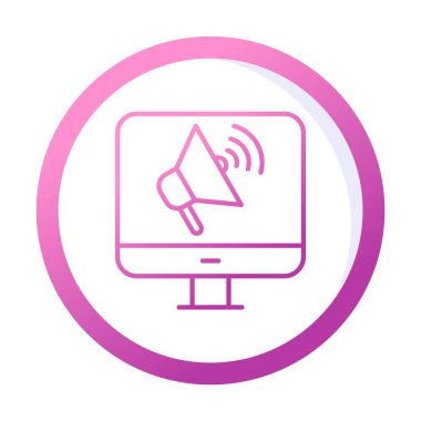 çevrimiçi pazarlama simgesi vektör illüstrasyonu 