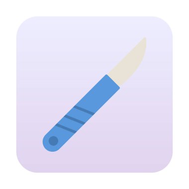 Cerrahi bıçak. Web simgesi basit illüstrasyon 