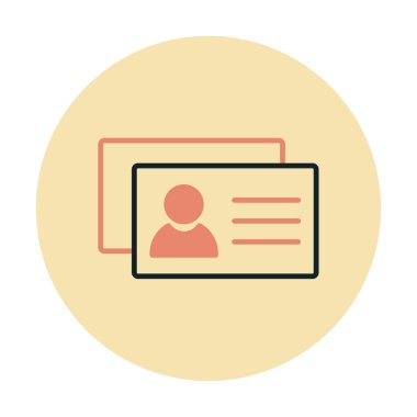 İş Kartları arka planda basit web simgesi. 