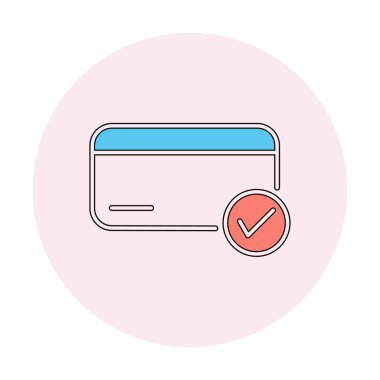 Kredi kartı ikonu vektör illüstrasyonu