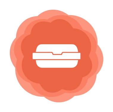 yiyecek kabı ikonu vektör illüstrasyonu