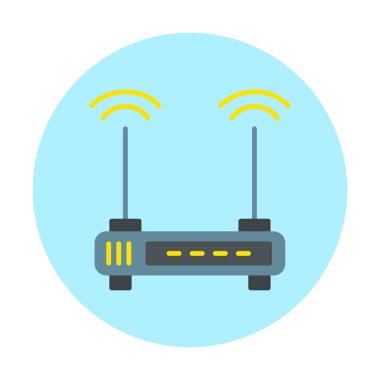wifi sinyali, Router Aygıt vektör illüstrasyon tasarımı