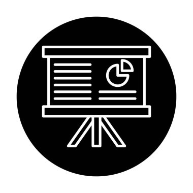 Beyaz arkaplan üzerinde sunum vektörü illüstrasyonunu çalıştır