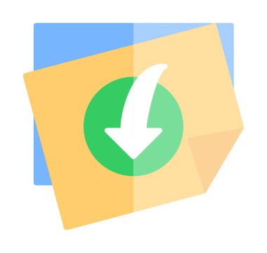  Dosya indir simgesi, vektör çizim