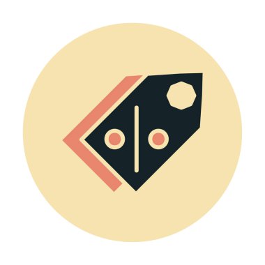 Etiket. Web simgesi basit illüstrasyon                